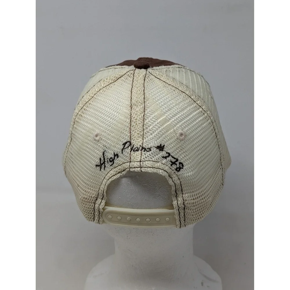 Zkapz Pheasants Forever Trucker Hat Brown Cream Mesh Snapback High Plains 778